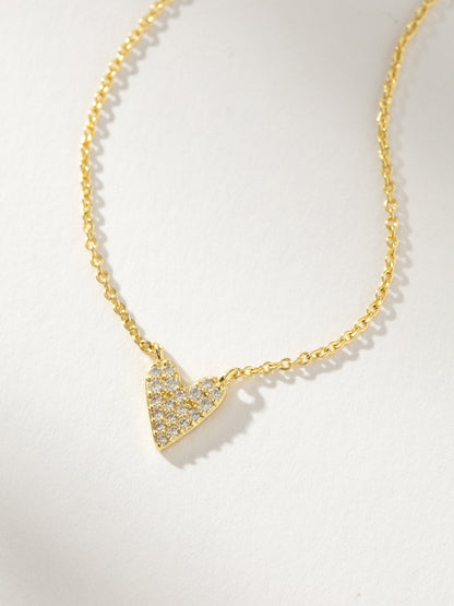 Full Heart Necklace | Gold | Product Detail Image | Uncommon James