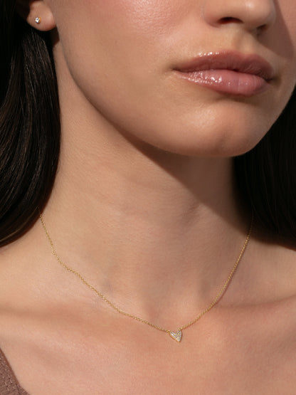 ["Full Heart Necklace ", " Gold ", " Model Image ", " Uncommon James"]