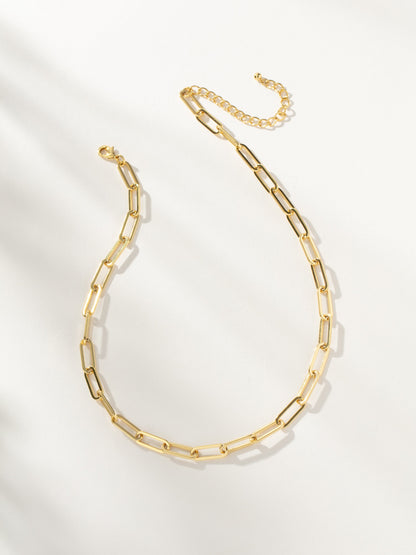 Linked Up Necklace | Gold Long | Product Image | Uncommon James