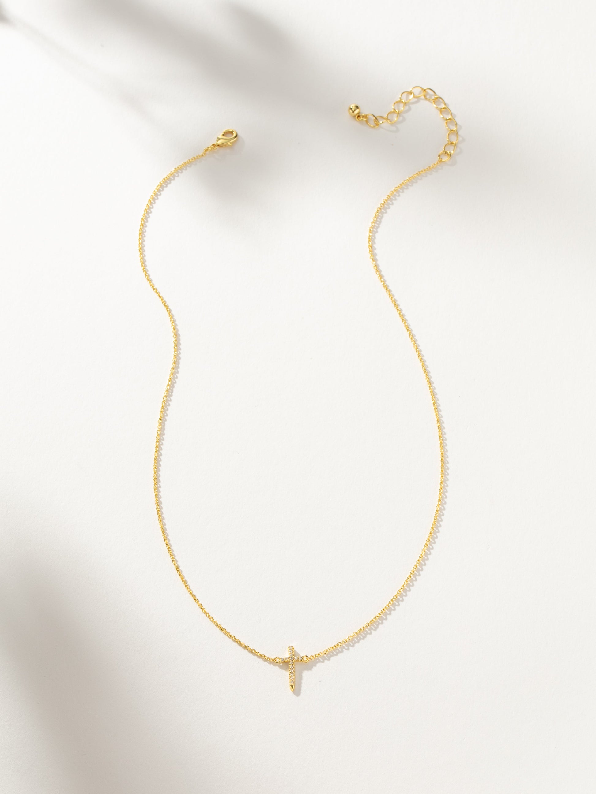 Simple Cross Necklace | Gold | Product Image | Uncommon James