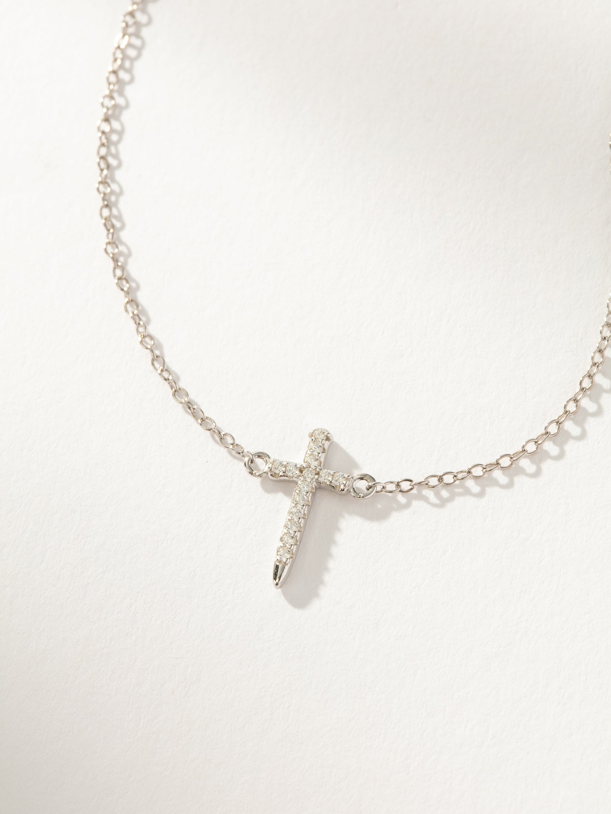 Simple Cross Necklace | Sterling Silver | Product Detail Image | Uncommon James