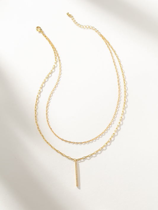 Simple Double Chain Necklace | Gold | Product Image | Uncommon James