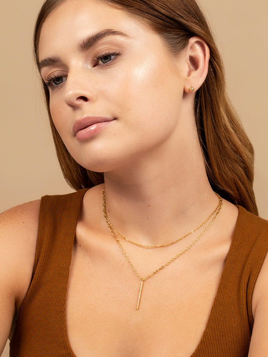 Simple Double Chain Necklace | Gold | Product Image | Uncommon James