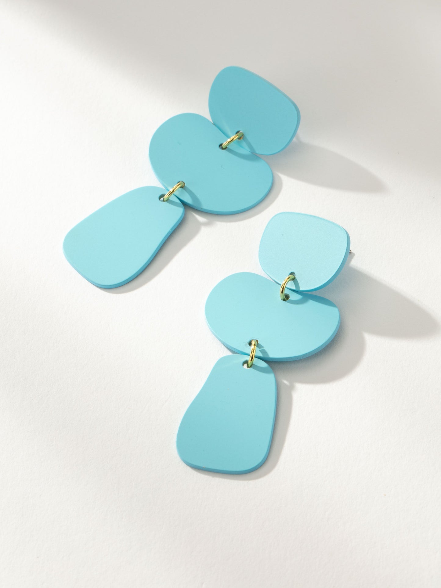 Nudist Earrings | Gold Blue | Product Image | Uncommon James