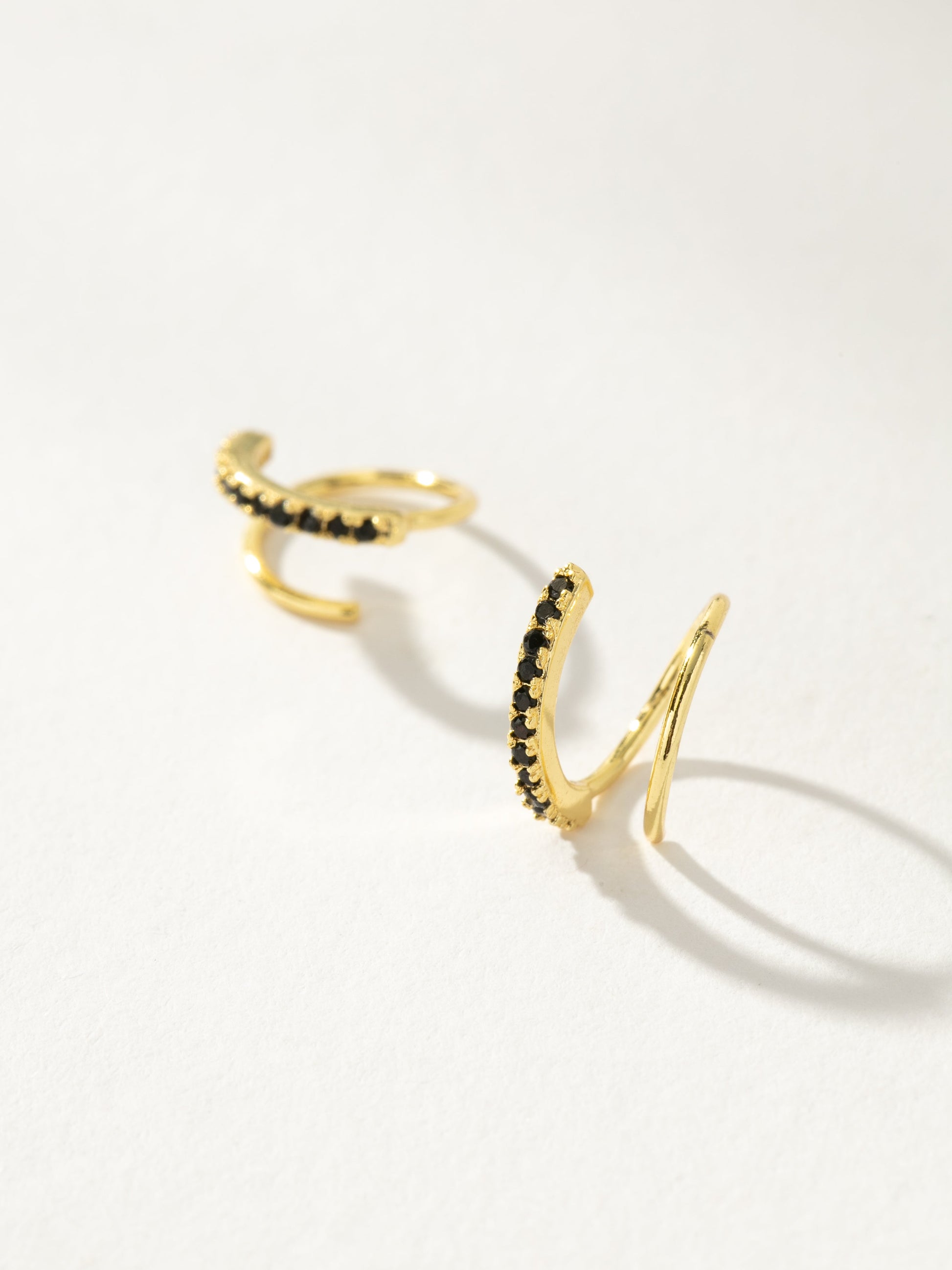 Seeing Double Earrings | Gold Black | Product Image | Uncommon James