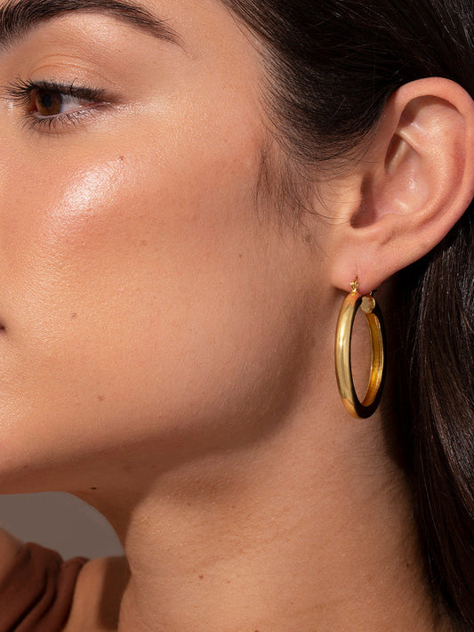 Staple Hoop | Gold | Product Image | Uncommon James