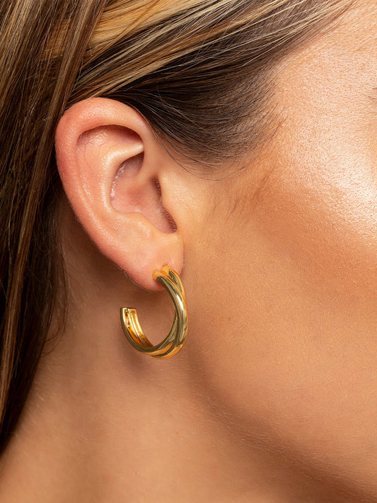 Twisted Hoops | Gold | Product Image | Uncommon James
