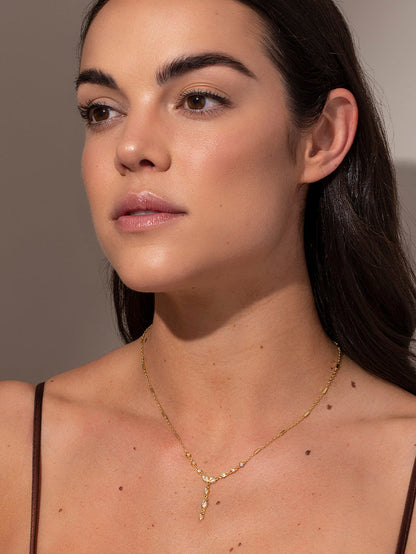 ["Drama Queen Necklace ", " Gold ", " Model Image ", " Uncommon James"]