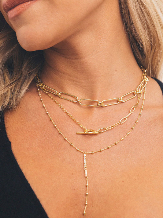 Everyday Paper Clip Chain Necklace | Gold | Product Image | Uncommon James