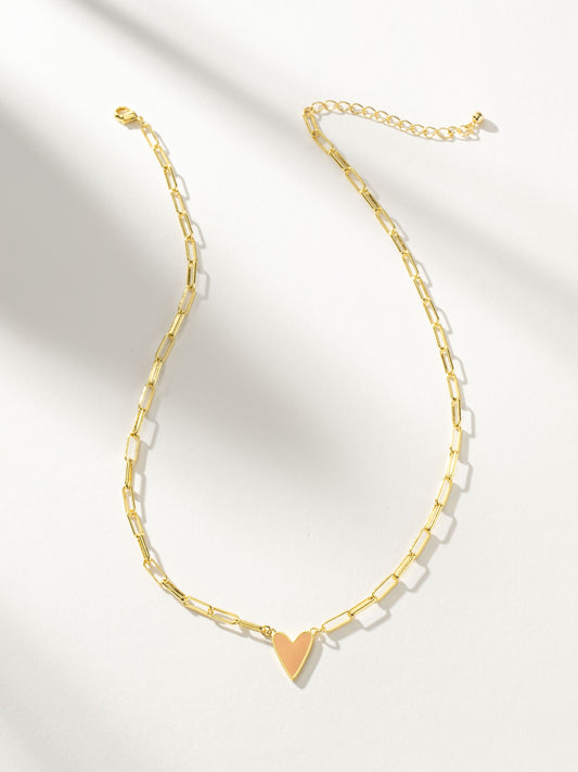 Enamel Heart Necklace | Gold | Uncommon James