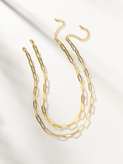 ["Linked Up Necklace ", " Gold ", " eComm Image 2 ", " Uncommon James"]