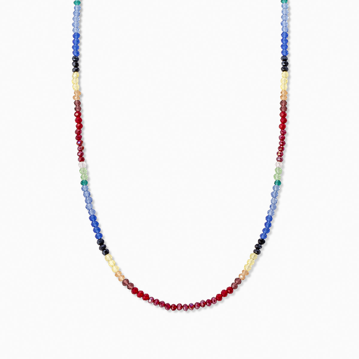 Rainbow Beaded Necklace | Gold | Product Image | Uncommon James