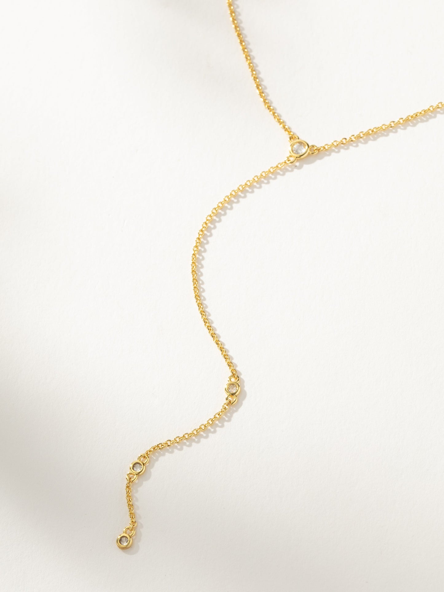 Soft Touch Lariat Necklace | Gold | Product Detail Image | Uncommon James