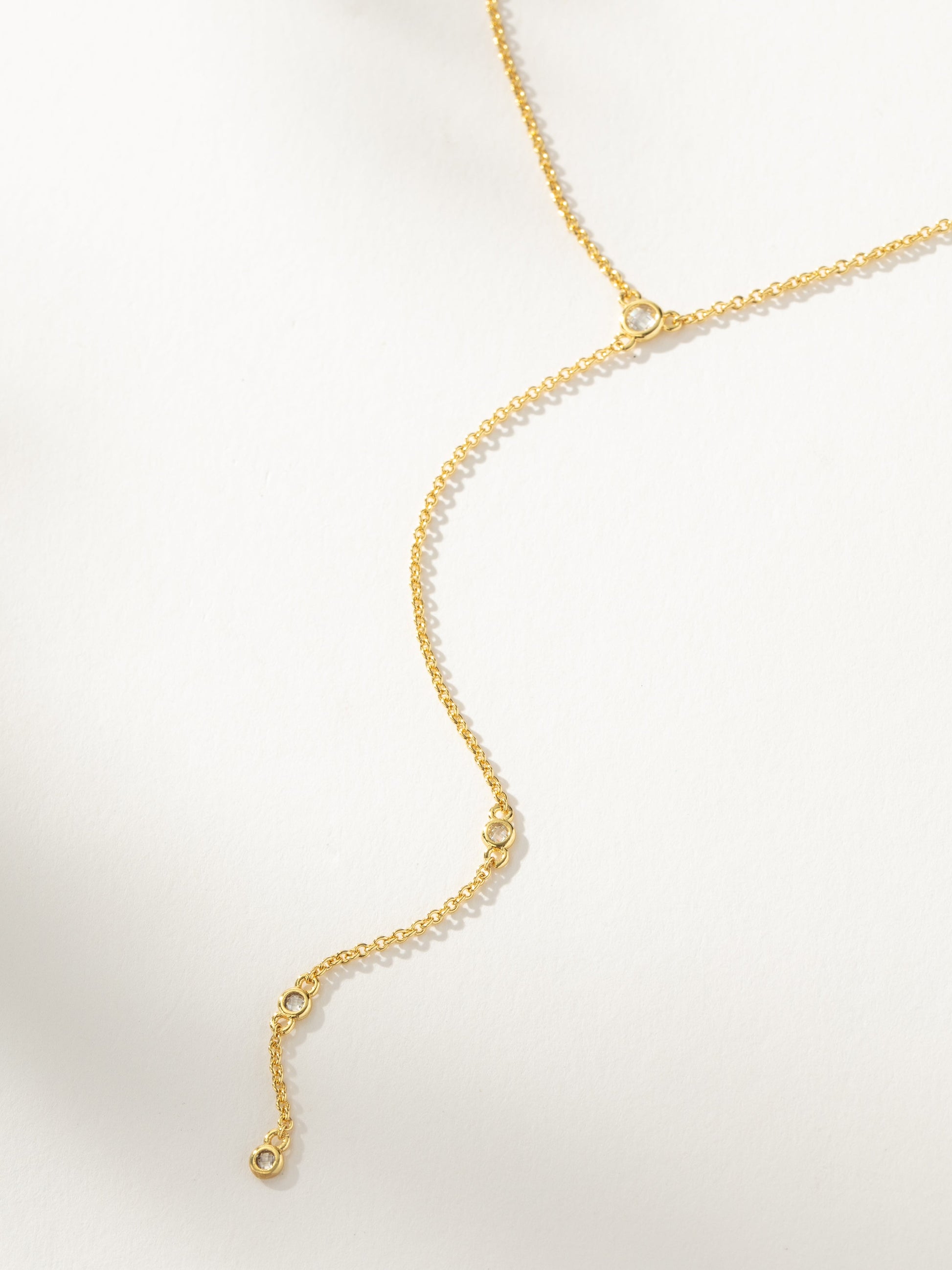 Soft Touch Lariat Necklace | Gold | Product Detail Image | Uncommon James