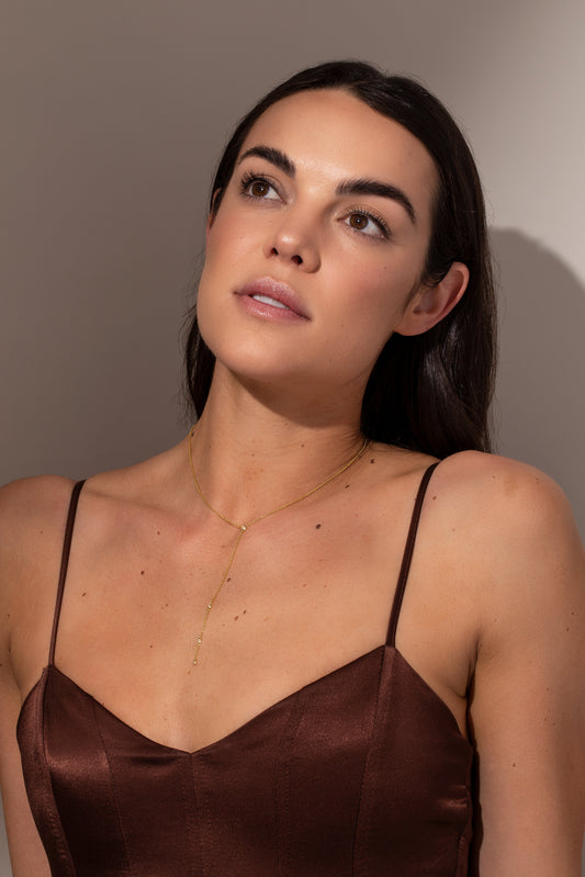 Soft Touch Lariat Necklace | Gold | Product Image | Uncommon James