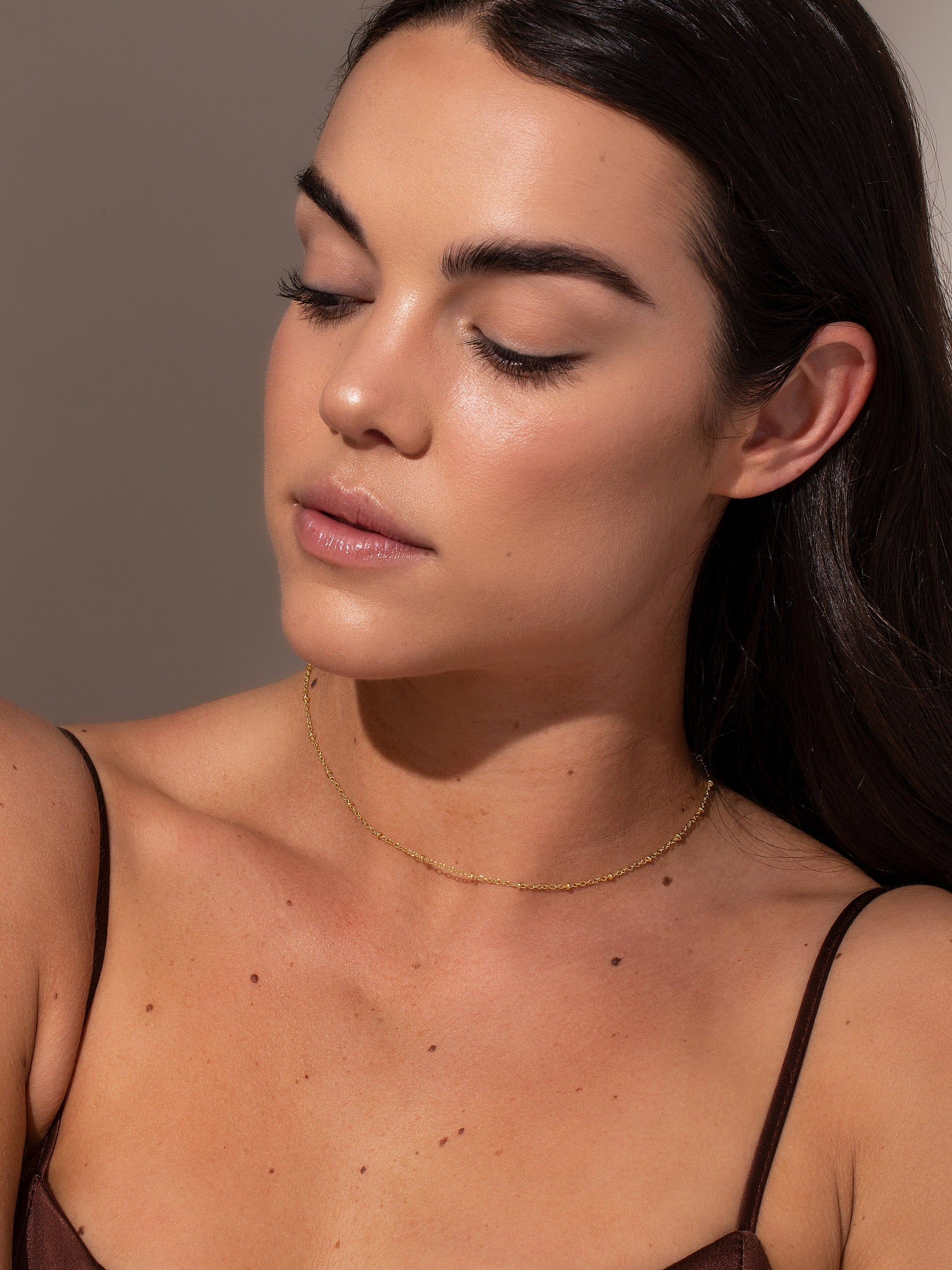 Sweet Chain Necklace | Gold | Model Image | Uncommon James