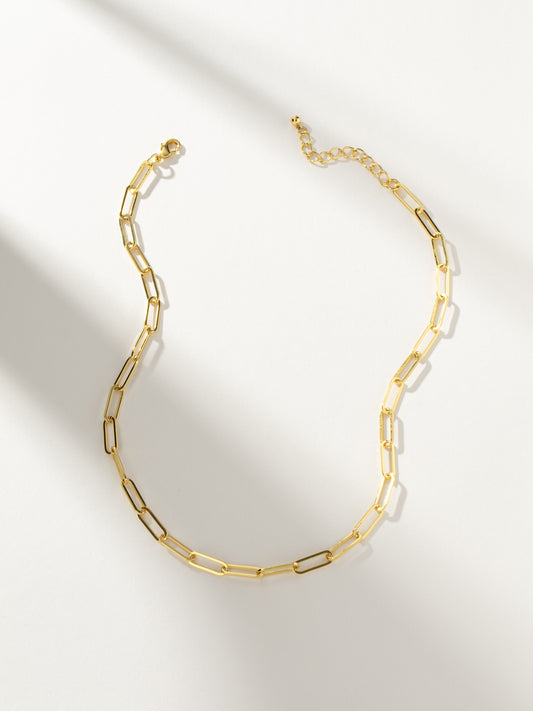 Thin Linked Up Necklace | Gold | eComm Image 2 | Uncommon James