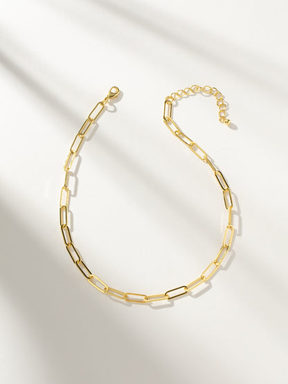 ["Thin Linked Up Necklace ", " Gold Shorter ", " Product Image ", " Uncommon James"]