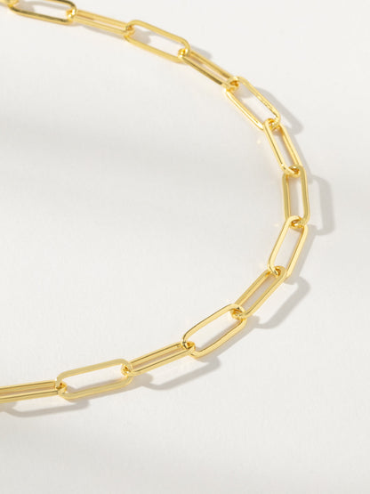 ["Thin Linked Up Necklace ", " Gold Shorter ", " Product Detail Image ", " Uncommon James"]