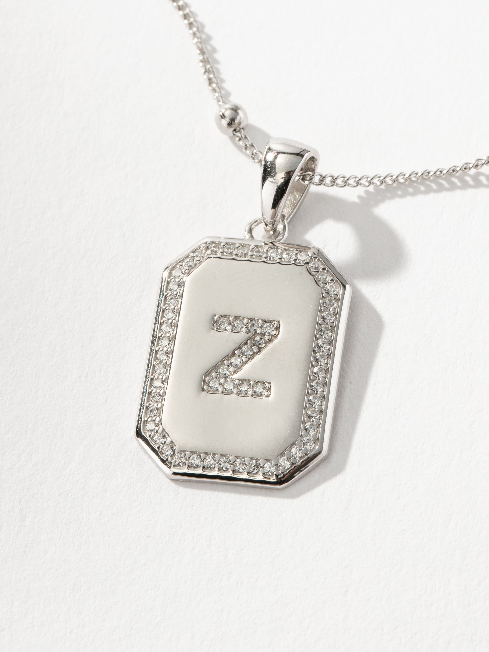 Sur 2.0 Necklace | Sterling Silver Z | Product Detail Image | Uncommon James