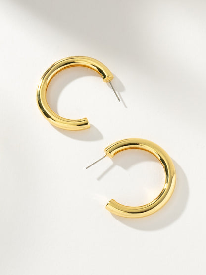 Classic Thick Gold Hoop Earrings | Gold Small | Product Image | Uncommon James