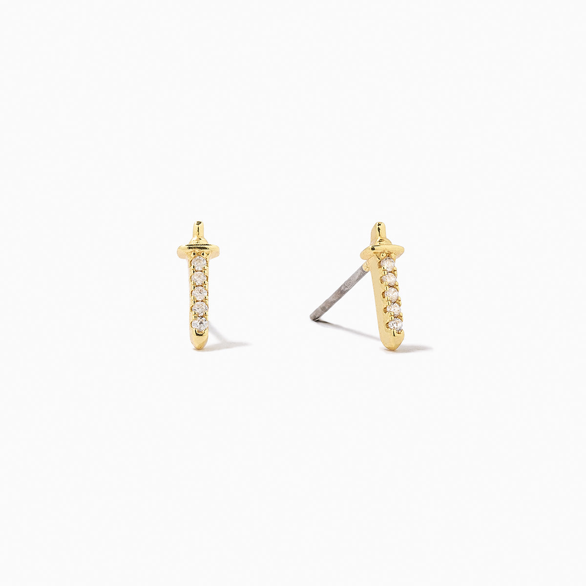Cut Throat Stud Earrings | Gold | Product Image | Uncommon James