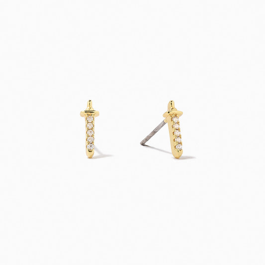Cut Throat Stud Earrings | Gold | Product Image | Uncommon James