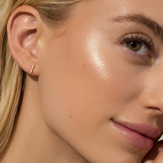 Cut Throat Stud Earrings | Gold | Product Image | Uncommon James