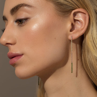 ["Green Light Earrings ", " Gold ", " Model Image ", " Uncommon James"]