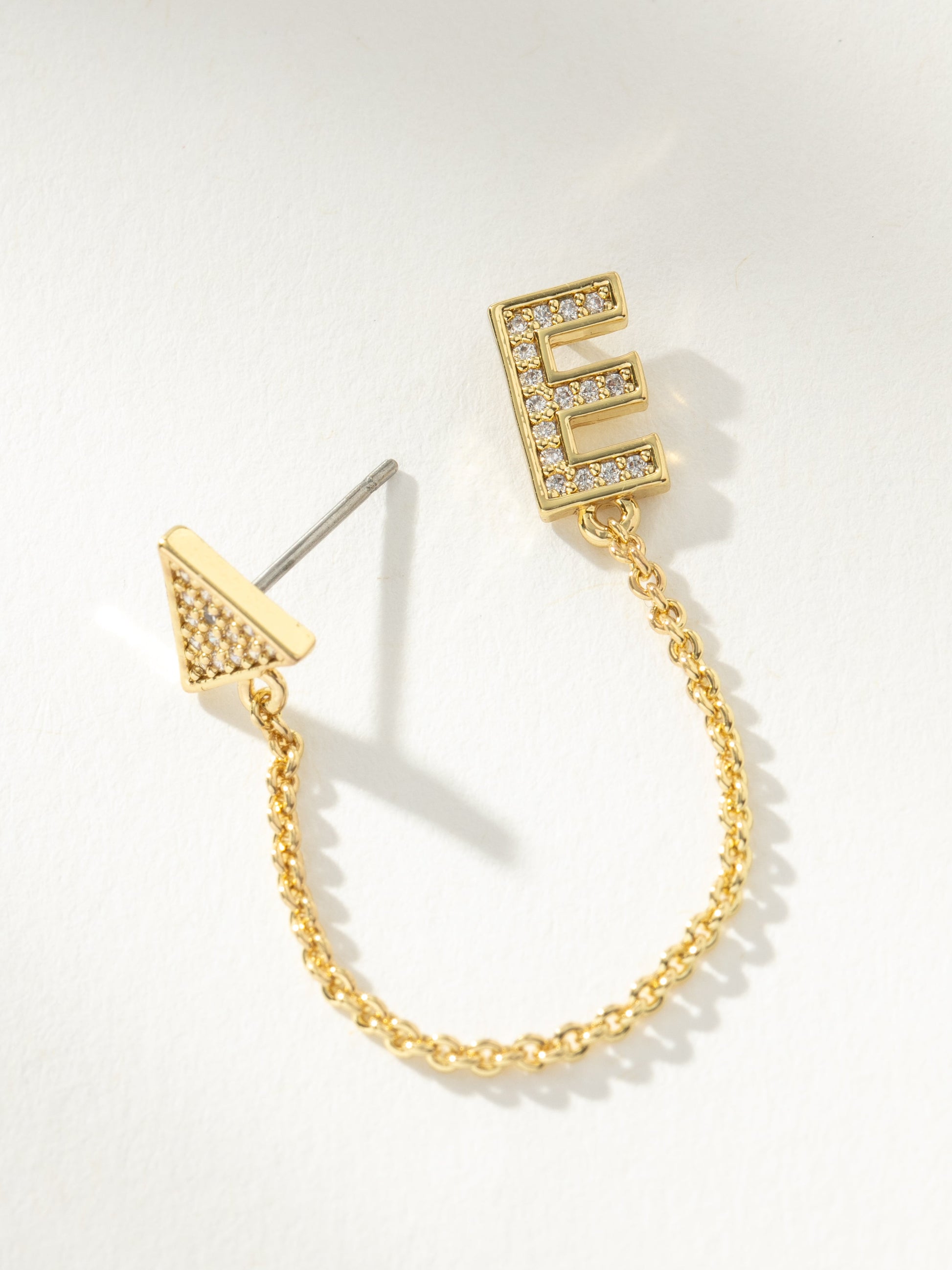 Initial Ear Climber | Gold E | Product Image | Uncommon James