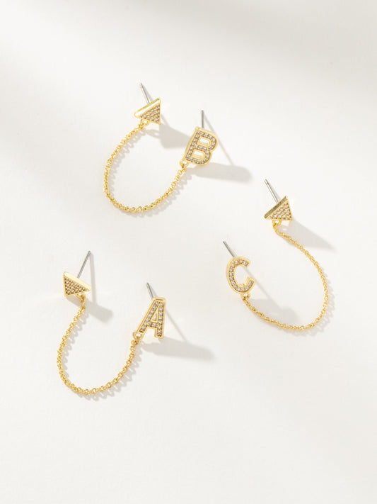 Initial Ear Climber | Gold | eComm Image | Uncommon James