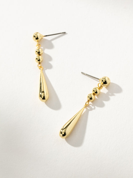 On the List Earrings | Gold | Model Image | Uncommon James