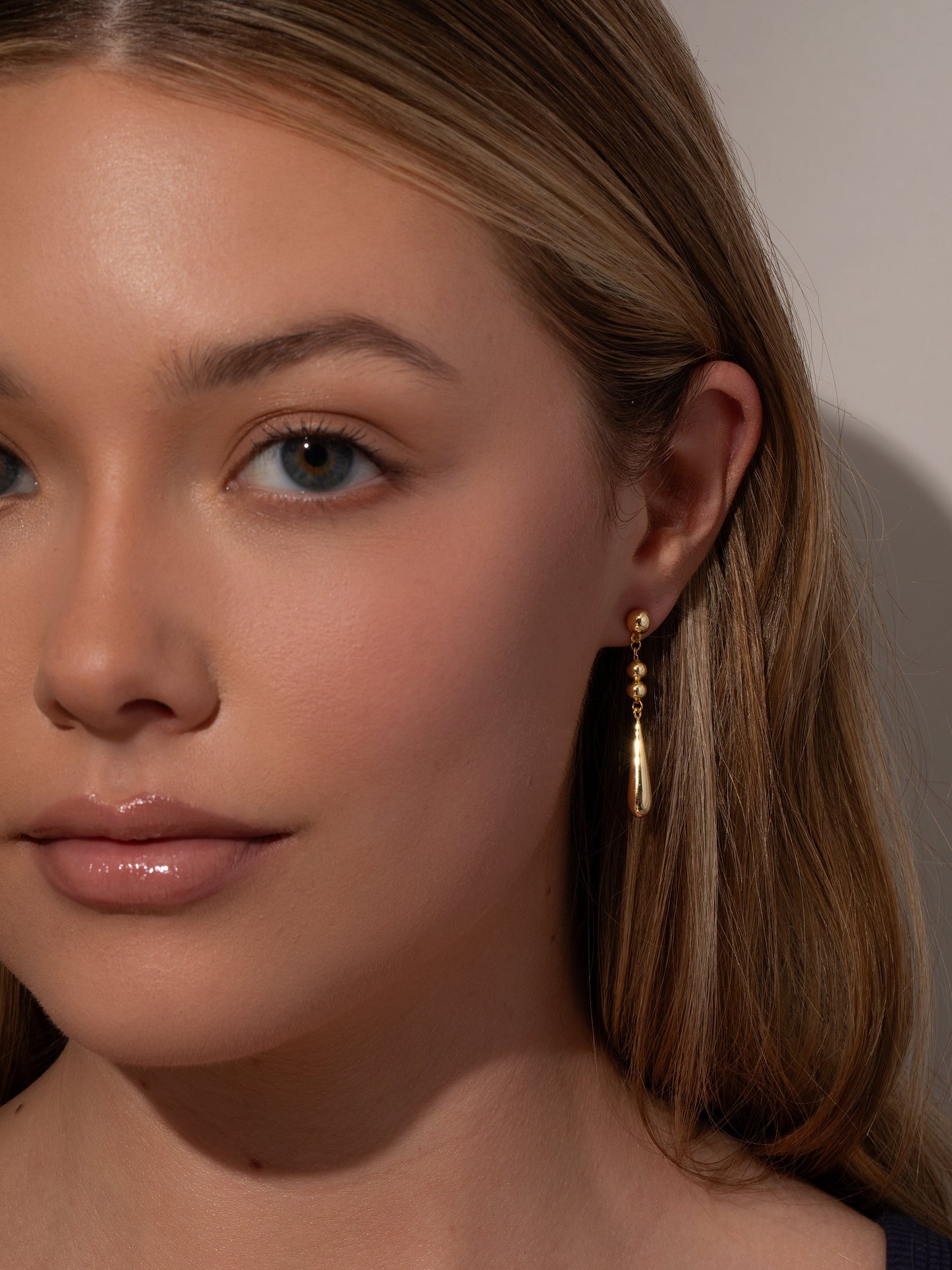 On the List Earrings | Gold | Model Image | Uncommon James