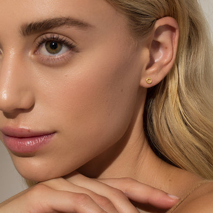 ["Sunshine Stud Earrings ", " Gold ", " Model Image ", " Uncommon James"]
