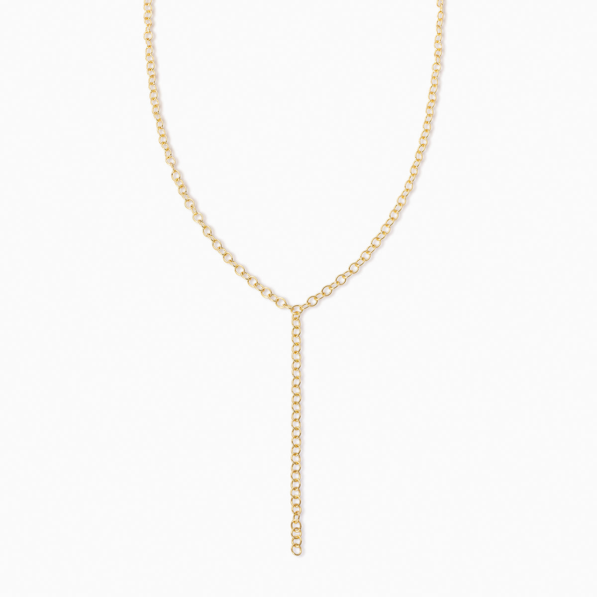 Circle Chain Lariat Necklace | Gold | Product Image | Uncommon James