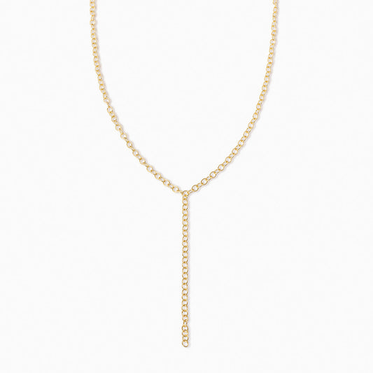 Circle Chain Lariat Necklace | Gold | Product Image | Uncommon James