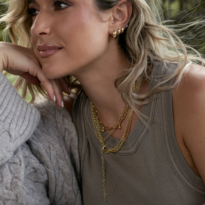 ["Circle Chain Lariat Necklace ", " Gold ", " KC Image ", " Uncommon James"]