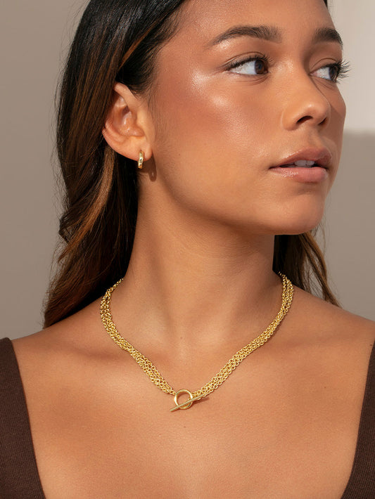 Iconic Triple Chains Necklace | Gold | Product Image | Uncommon James