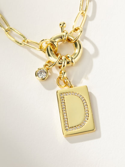 ["Initial Chain Necklace ", " Gold D ", " Product Detail Image ", " Uncommon James"]