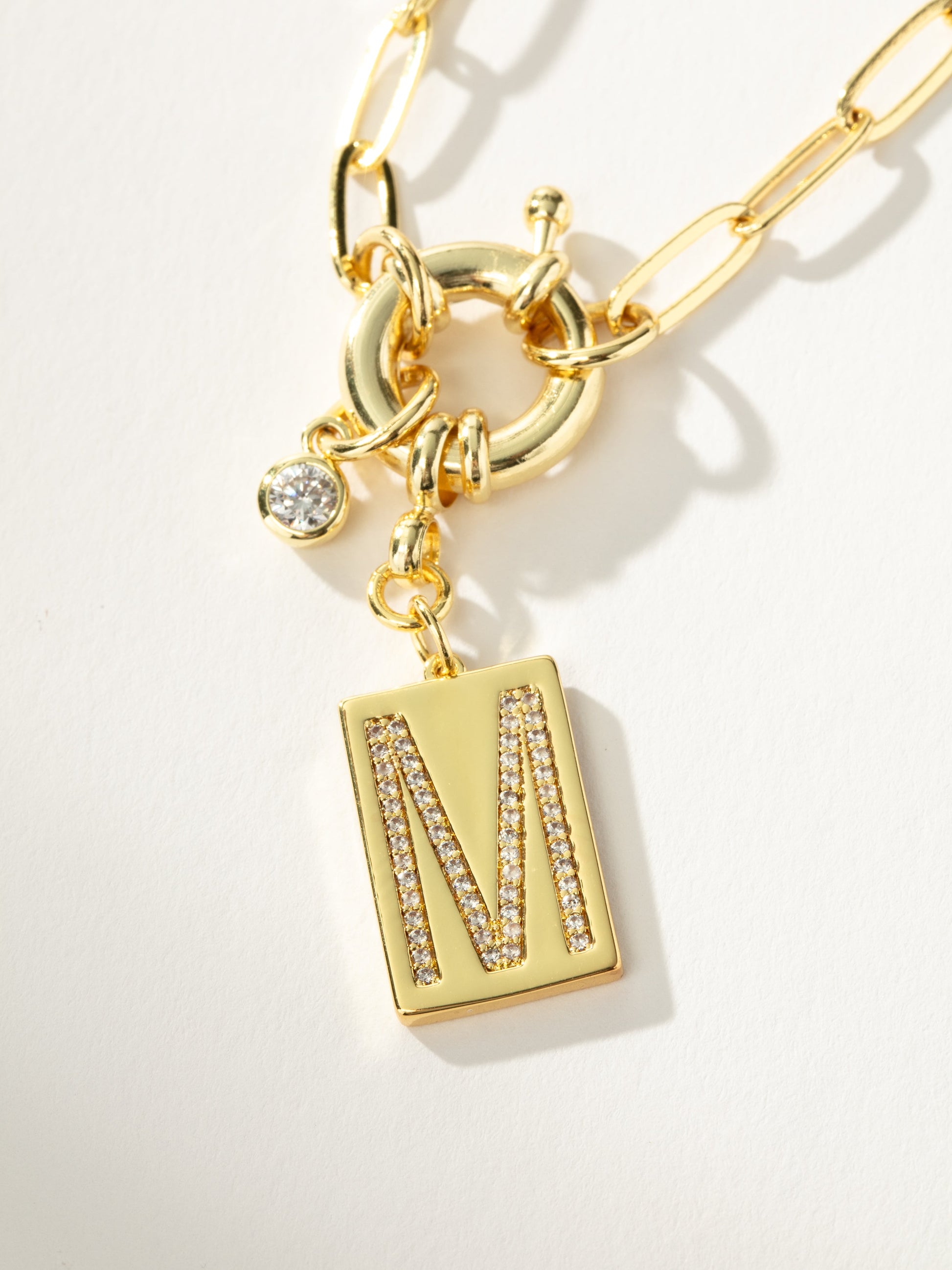 Initial Chain Necklace | Gold M | Product Detail Image | Uncommon James