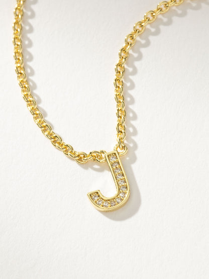 ["Initial Here Necklace ", " Gold J ", " Product Detail Image ", " Uncommon James"]