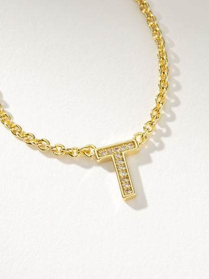 ["Initial Here Necklace ", " Gold T ", " Product Detail Image ", " Uncommon James"]