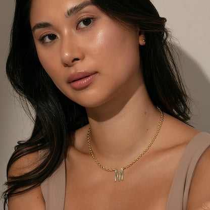 ["Know Me Necklace ", " Gold ", " Model Image ", " Uncommon James"]