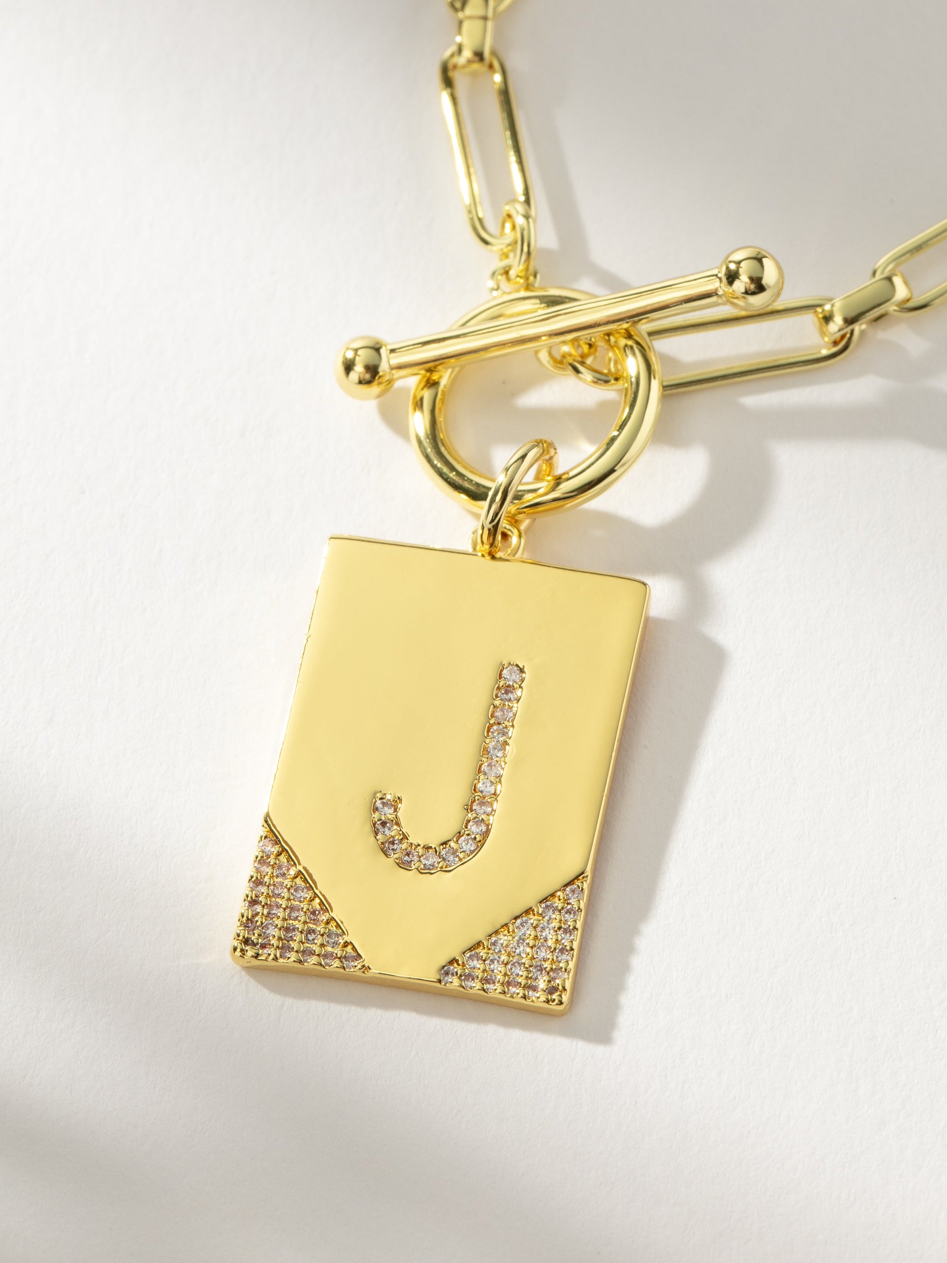 Leave Your Mark Chain Necklace | Gold J | Product Detail Image | Uncommon James