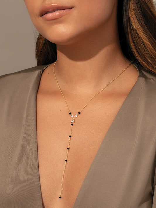 Nightlife Lariat Necklace | Gold | Product Image | Uncommon James