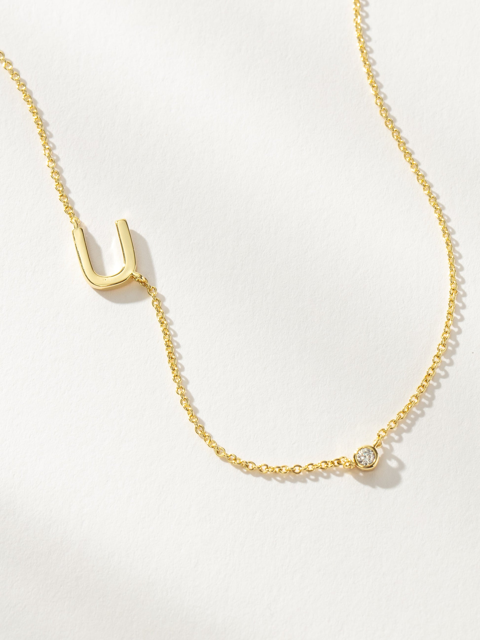 Personalized Touch Necklace | Gold U | Product Image | Uncommon James