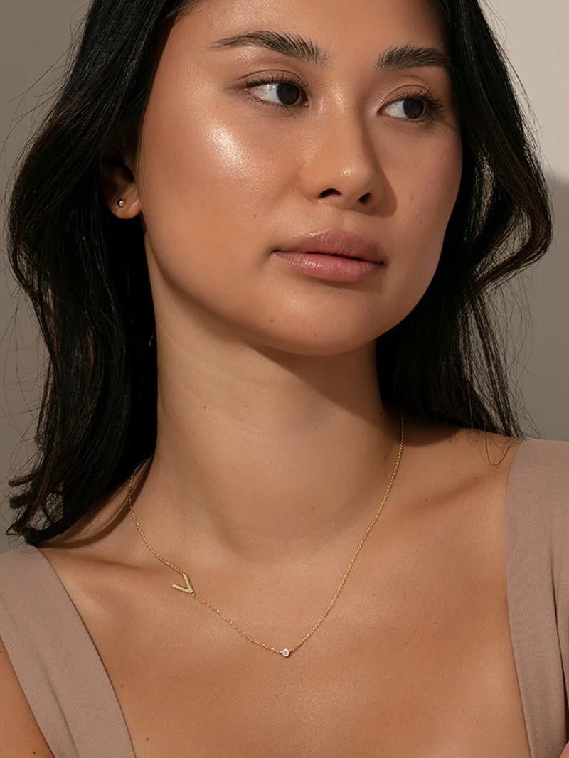 Personalized Touch Necklace | Gold | Model Image | Uncommon James