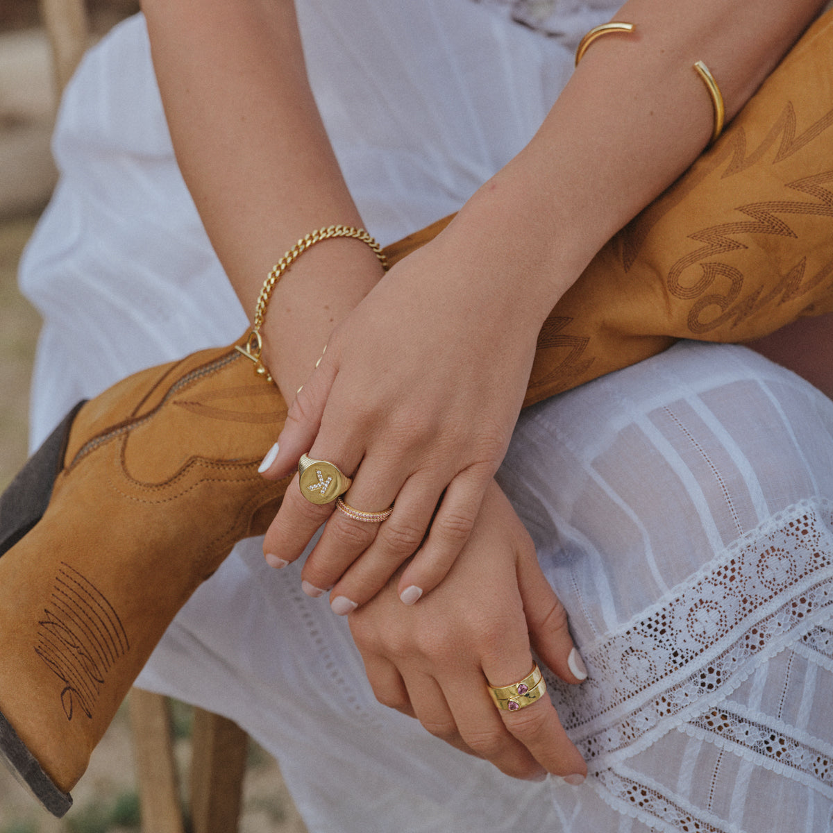 Initial Here Ring | Gold | KC Image | Uncommon James