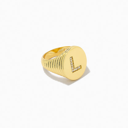 ["Initial Here Ring ", " Gold L 6 Gold L 7 Gold L 8 ", " Product Image ", " Uncommon James"]