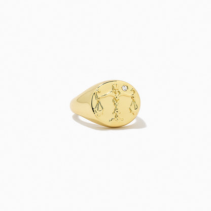 ["Zodiac Ring ", " Gold LIBRA ", " Product Image ", " Uncommon James"]